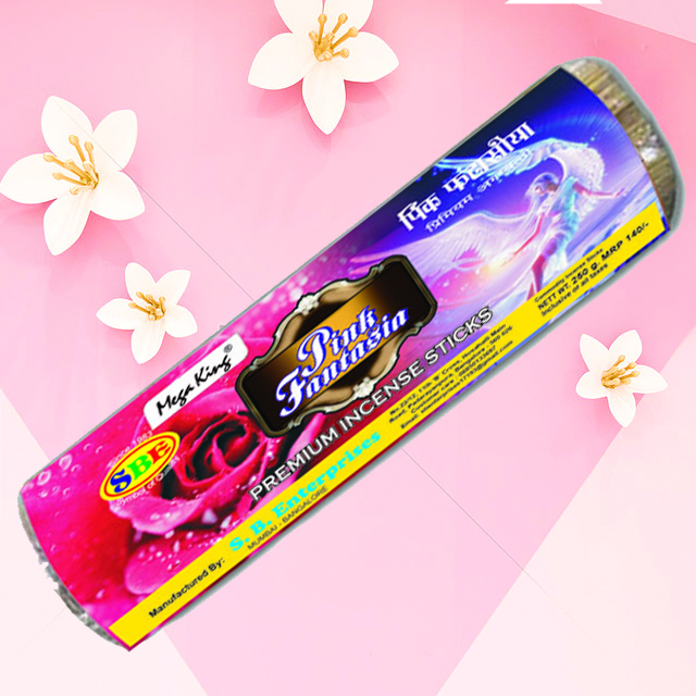 SB ENTERPRISES PINK FANTASIA PREMIUM INCENSE STICKS (ROLL PACK) 250 GRM