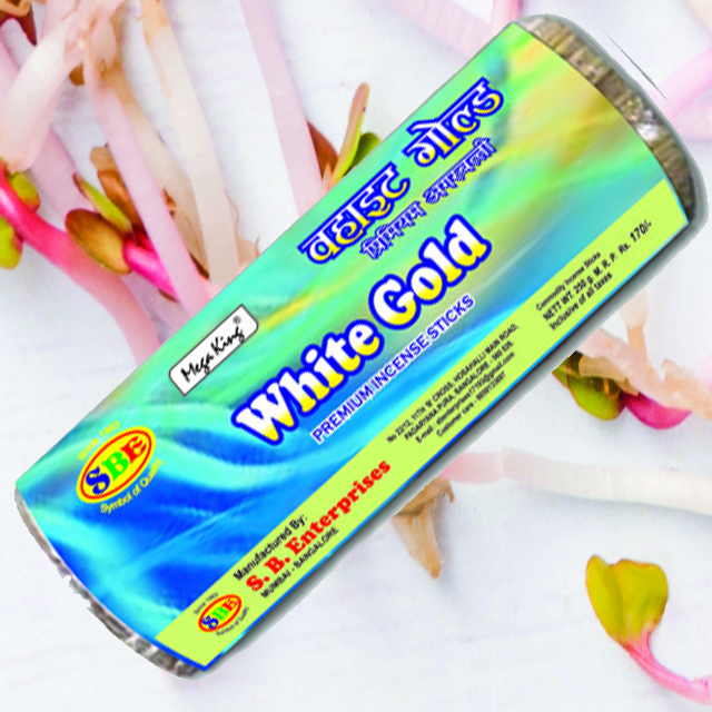 SB ENTERPRISES WHITE GOLD PREMIUM INCENSE STICKS ( ROLL PACK) 250 GRM